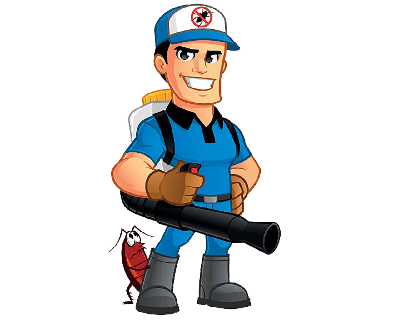 exterminator get rid of pests, cockroach, image
